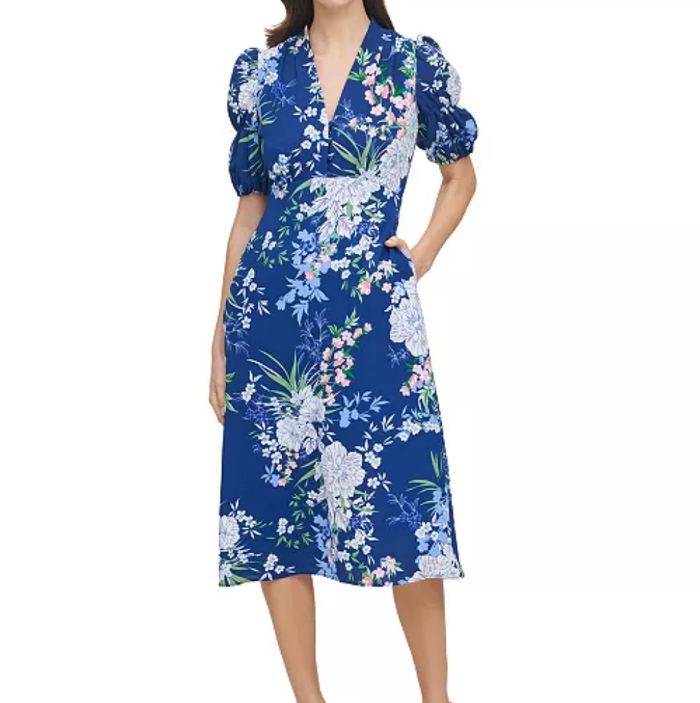 Vince Camuto Floral Midi Dress
